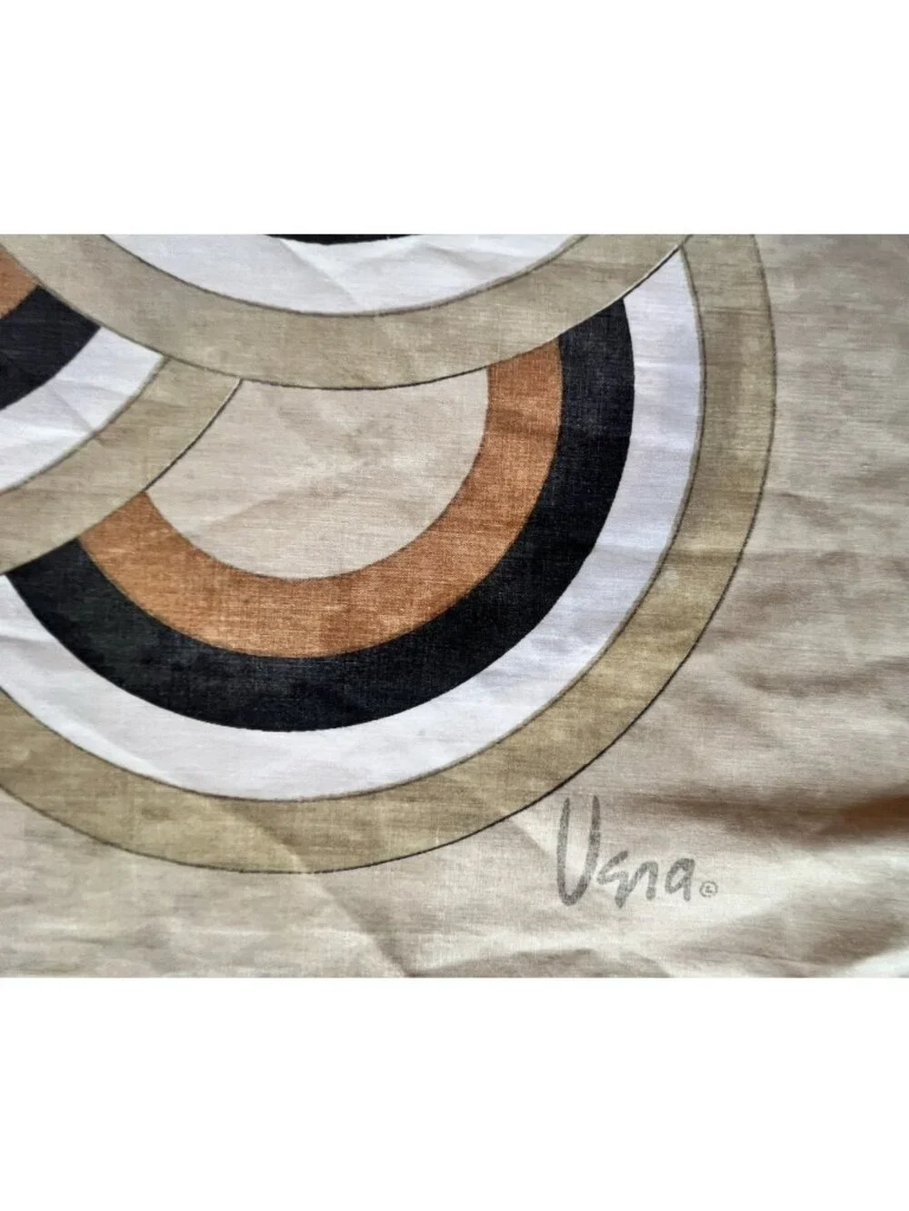 MCM Burlington VERA Pillowcase Std Mod Circles No Iron Percale 1970s USA